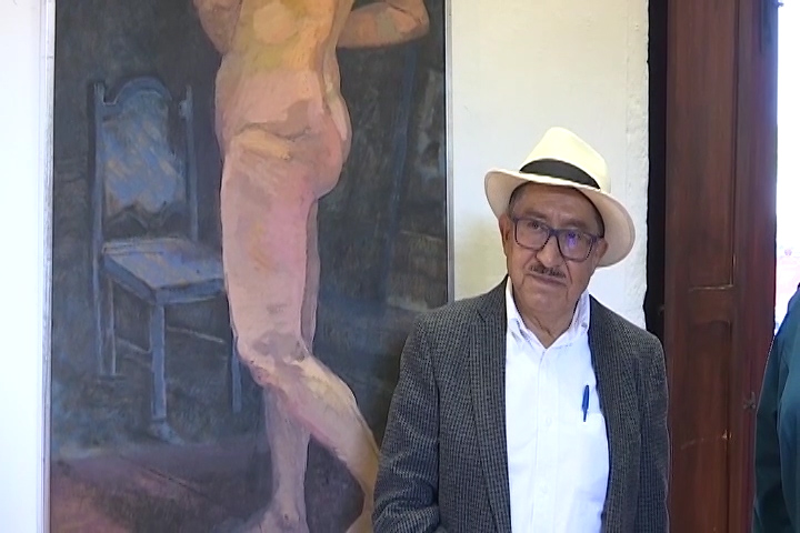 Hermenegildo Sosa Zamora, artista plástico, inauguró su exposición en el Centro Cultural de Huamantla