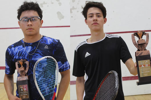 Cierran deportistas en el top tres del torneo clasificatorio de squash