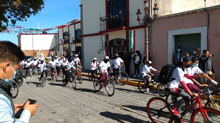 Se organizó paseo ciclista en Panotla 