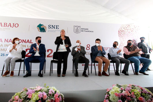 Efectúan Feria Nacional de Empleo para la inclusión laboral de las mujeres en Tlaxcala