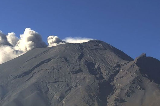 Posible caída de ceniza en la zona sur del estado por exhalación del Popocatépetl