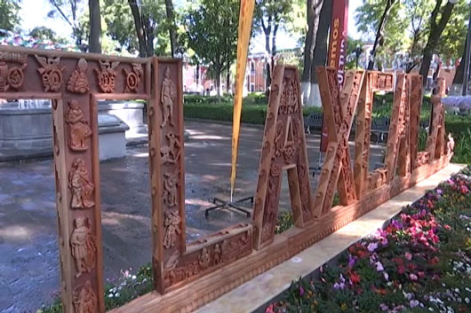 El Ayuntamiento de Tlaxcala develó este jueves las nuevas letras monumentales