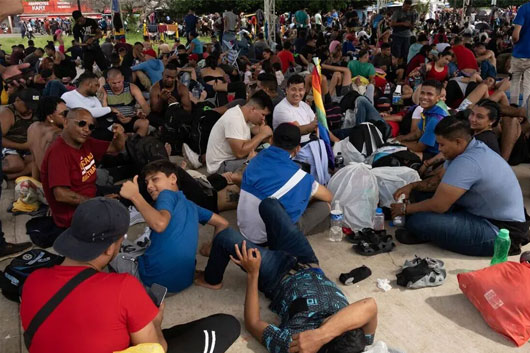 Caravana migrante avanzó 12 kilómetros en Chiapas durante la madrugada