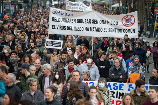 Arrestan a ocho personas en Alemania tras violenta protesta anti-vacunas 