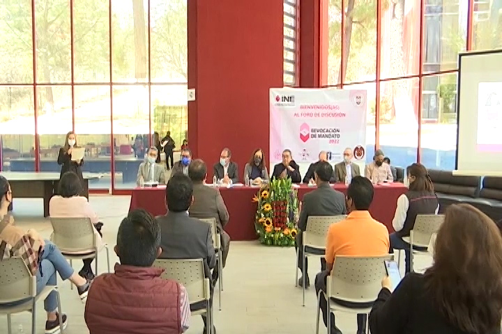 La junta local del INE en Tlaxcala realizó el segundo foro de discusión sobre la Revocación de Mandato 