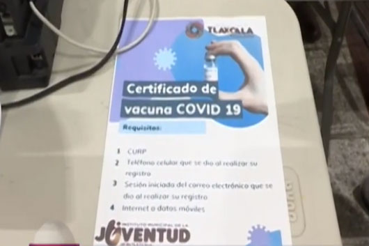 Apoya Ayuntamiento de Tlaxcala a ciudadanos para obtener certificados de vacunación Covid-19