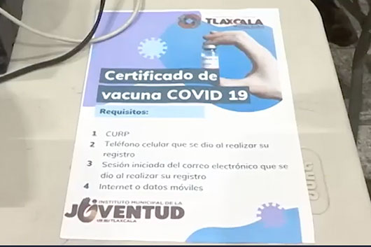 El Ayuntamiento Capitalino continúa brindando apoyo para obtener certificados de vacunación Covid-19