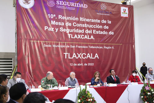 Encabezó gobernadora Lorena Cuéllar la mesa de construcción de paz y seguridad en Tetlanohcan