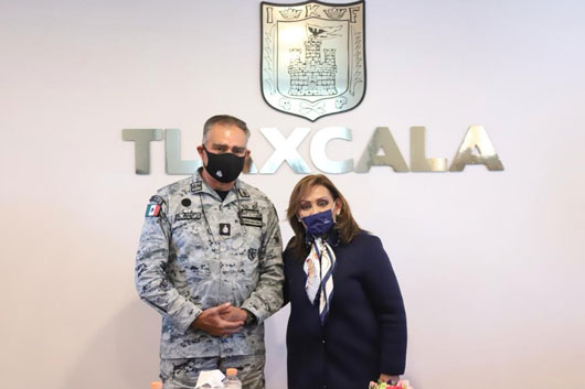 Ofreció Lorena Cuéllar estrecha colaboración al nuevo coordinador en Tlaxcala de la Guardia Nacional
