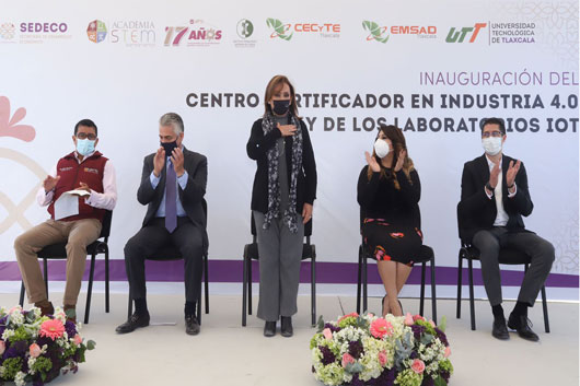 Gobernadora Lorena Cuéllar inauguró el Centro Certificador en Industria 4.0 y Laboratorios IOT en la UPTX