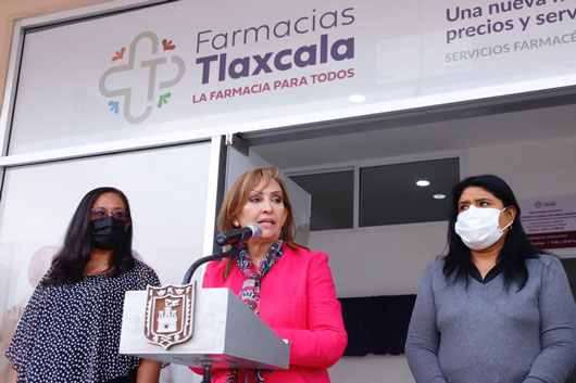 Inauguró Gobernadora Lorena Cuéllar sucursal de Farmacia de Pensiones Civiles en Apetatitlán
