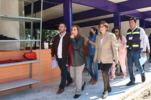 Supervisó gobernadora Lorena Cuéllar trabajos de rehabilitación del CAM 1 de Tlaxcala 
