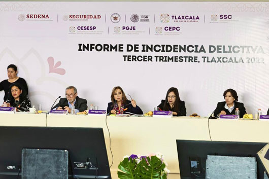 Tlaxcala es por quinto mes consecutivo el estado más seguro del país: Gobernadora Lorena Cuéllar