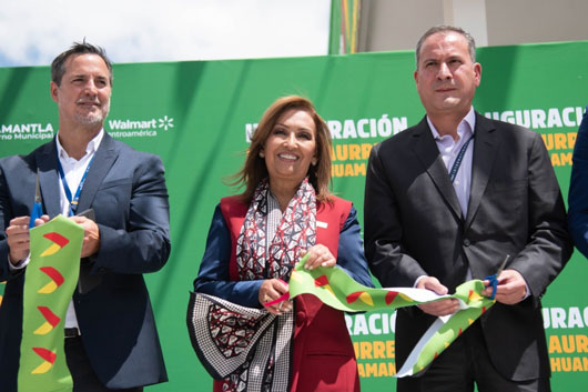 Inauguró gobernadora Lorena Cuéllar nueva tienda Bodega Aurrerá en Huamantla
