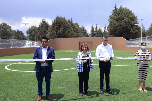 Mejoró gobernadora Lorena Cuéllar infraestructura deportiva de Tetlanohcan