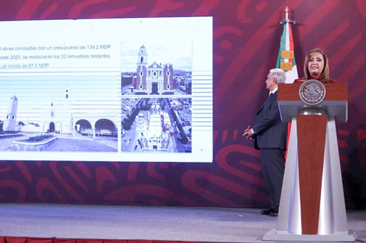 Presentó gobernadora Lorena Cuéllar avances de reconstrucción del patrimonio cultural