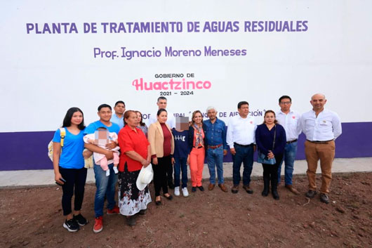 Encabezó gobernadora Lorena Cuéllar arranque de la PTAR de Huactzinco