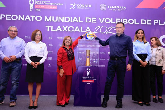 Llegó a Querétaro promoción del Mundial de Voleibol de Playa Tlaxcala 2023