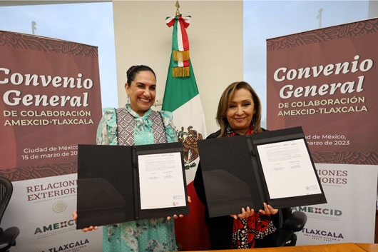 Firmó gobernadora Lorena Cuéllar convenio de colaboración con Amexcid