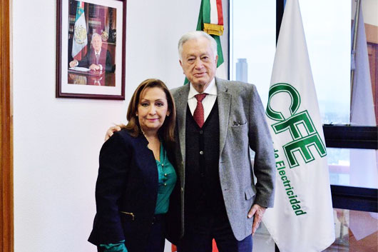 Presentó gobernadora Lorena Cuéllar proyectos ante CFE