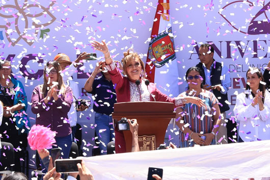 Celebra gobernadora Lorena Cuéllar dos años de transformación y el fin de la corrupción en Tlaxcala
