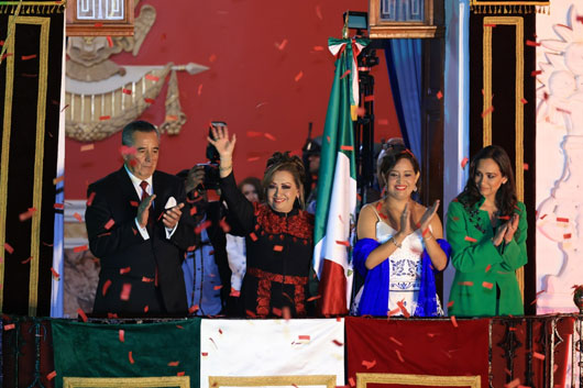 Encabezó gobernadora Lorena Cuéllar CCXIII aniversario del grito de independencia