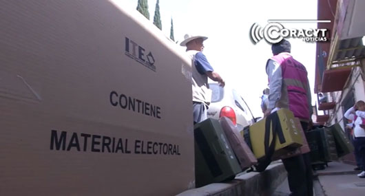 Continúa INE Tlaxcala entrega de paquetes electorales 