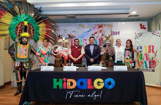 Presenta turismo de Hidalgo su Carnaval 2024 en Tlaxcala; es el estado invitado