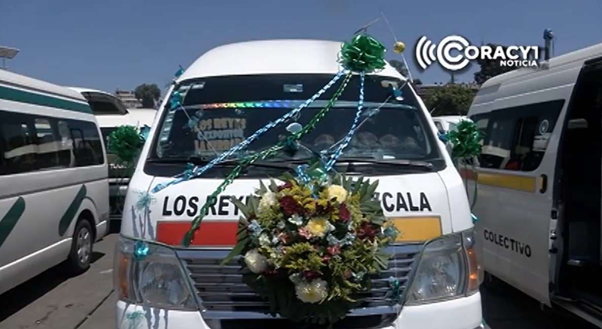 Con flores y adornos, transportistas celebran “Día del Chofer”
