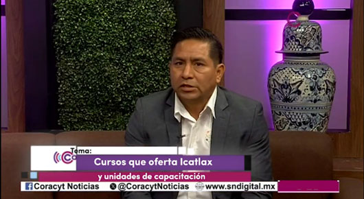En el estudio de “Coracyt Noticias”, el director general del ICATLAX, Juan Javier Potrero Tizamitl