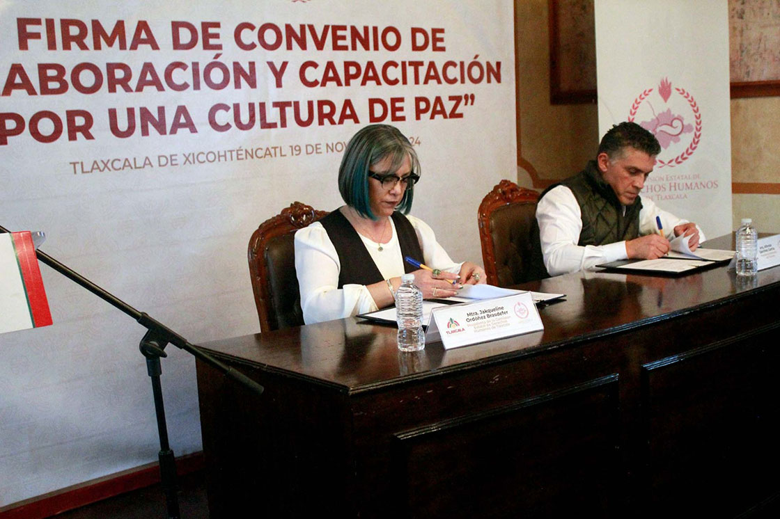 Firmó CEDHT convenio de colaboración con los municipios de San Pablo del Monte y Tlaxcala