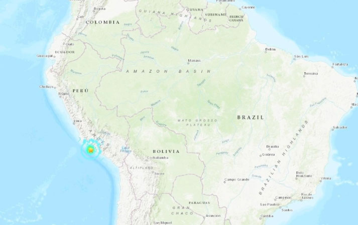 Sismo de magnitud 6.3 sacude el sur de Perú