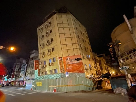 Se registra sismo magnitud 6.0 en Taiwan