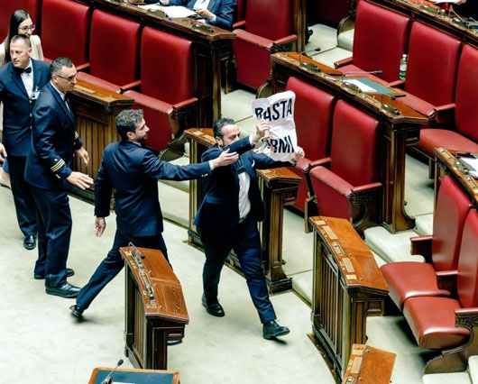 Legisladores se pelean a golpes en la Cámara de Diputados de Italia
