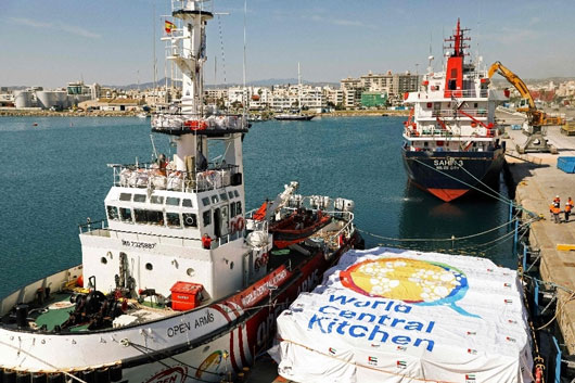 Barco con 200 toneladas de ayuda parte de Chipre hacia Gaza