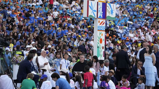 El Papa Francisco inaugura el Día Mundial de los Niños en el Estadio Olímpico de Roma