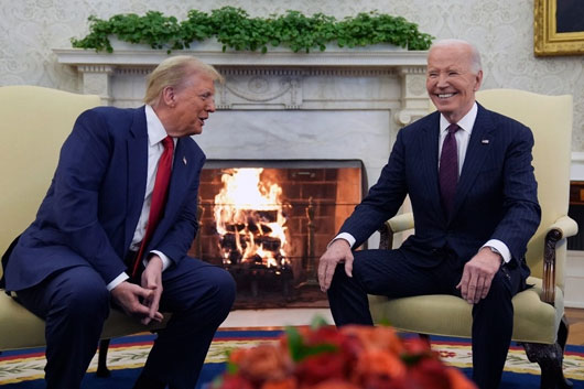 Trump y Biden se reúnen en la Casa Blanca por primera vez tras elecciones