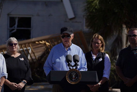 Joe Biden recorre zonas de Florida afectadas por huracán ‘Milton’