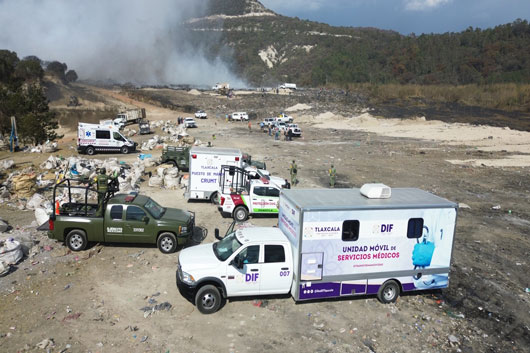 Apoya SEDIF a familias afectadas por incendio en el relleno sanitario “Tonsil”