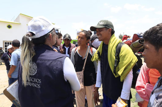 Otorga Gobierno del Estado apoyo humanitario a migrantes varados en Tlaxco