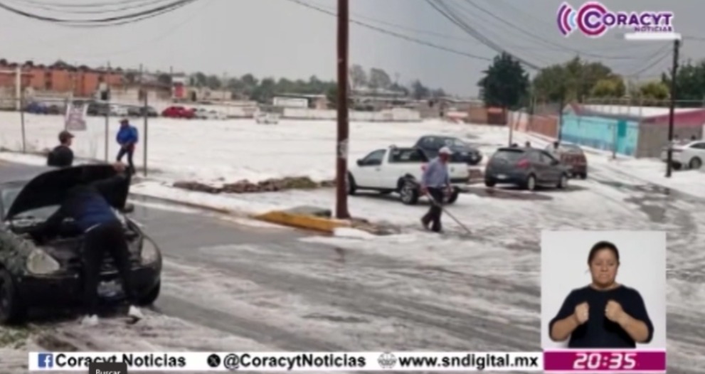 Tras granizada en Huamantla la CEPC reportó afectaciones menores