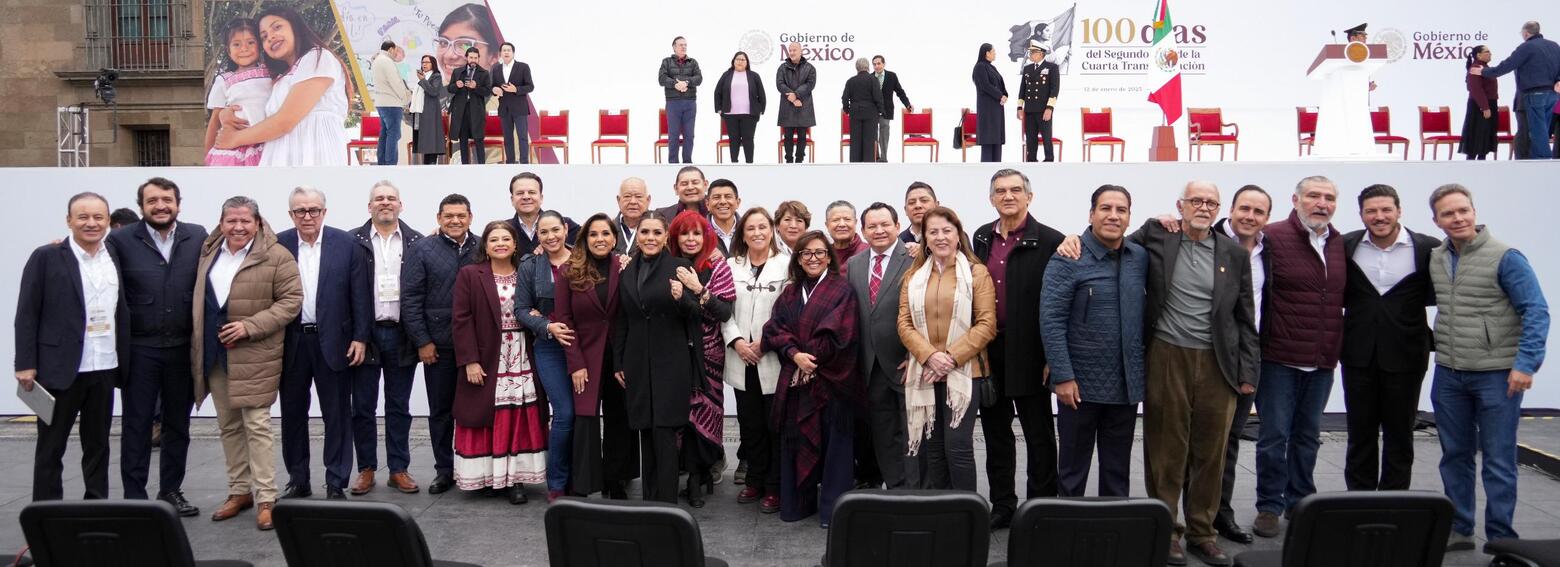 Presente gobernadora en mensaje de cien días de presidenta Claudia Sheinbaum