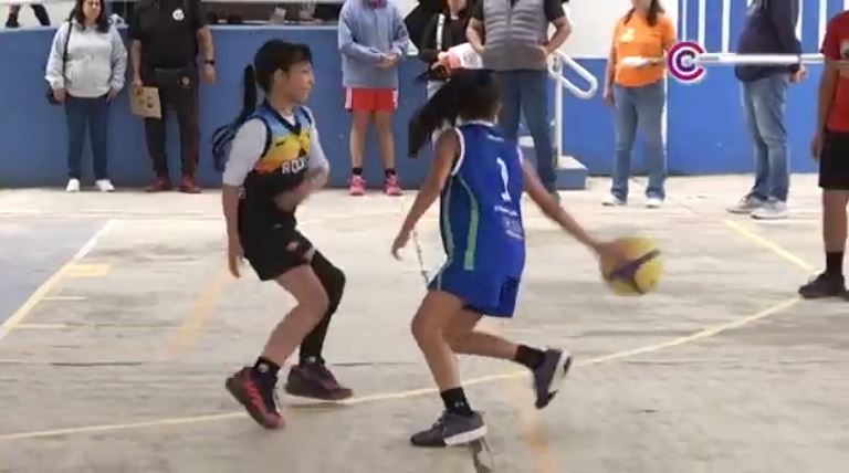 Promueven en Yauhquemecan el básquetbol 3X3 en el sector educativo  
