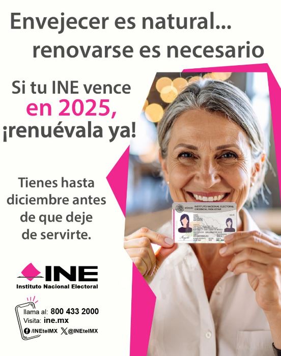 Urge INE Tlaxcala a canjear credenciales con vigencia 2025 antes de que concluya el año