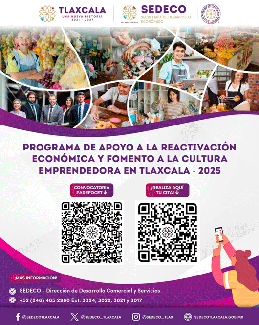  Emite SEDECO convocatoria para fortalecer economía tlaxcalteca