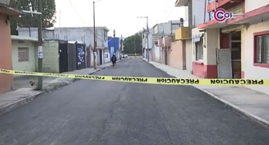 Permanece cerrado un tramo de la calle Moctezuma de Chiautempan