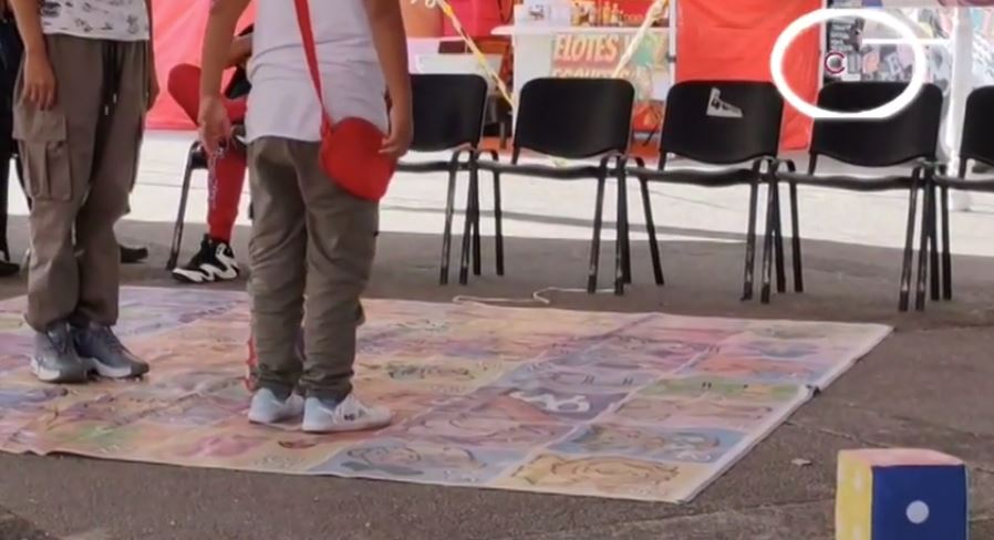Infantes disfrutan de “Lotería Gigante” en “Tlaxcala,  la Feria de Ferias 2025”