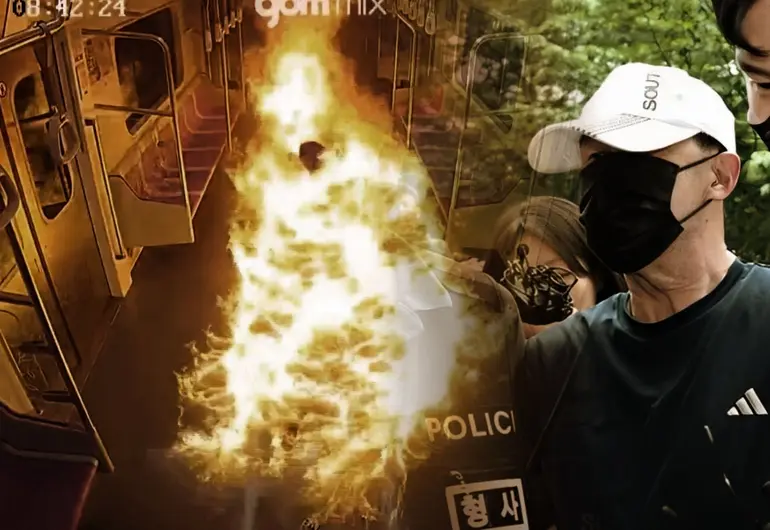 Hombre incendia un vagón del Metro de Seúl; lo imputan por 