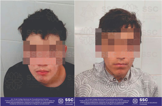 Asegura SSC a dos sujetos por robo a transporte público