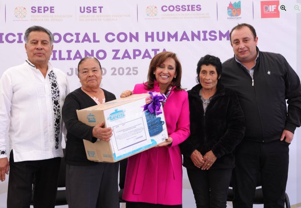 Familias de Emiliano Zapata recibieron insumos del programa “Servicio Social con Humanismo” 